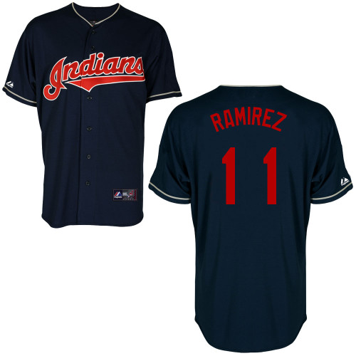 Jose Ramirez #11 Youth Baseball Jersey-Cleveland Indians Authentic Alternate Navy Cool Base MLB Jersey
